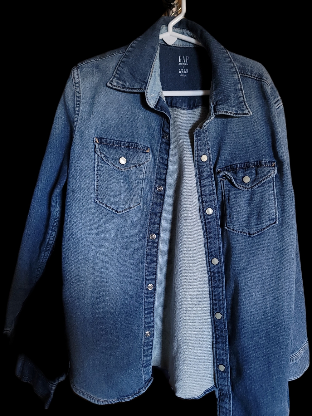GAP Blue Denim Button-Up Kids Shirt